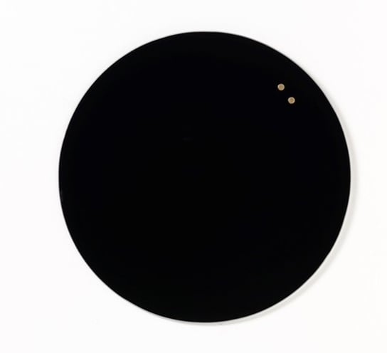 Okrągła szklana tablica suchościeralno-magnetyczna NAGA, średnica 45 cm, czarna NAGA