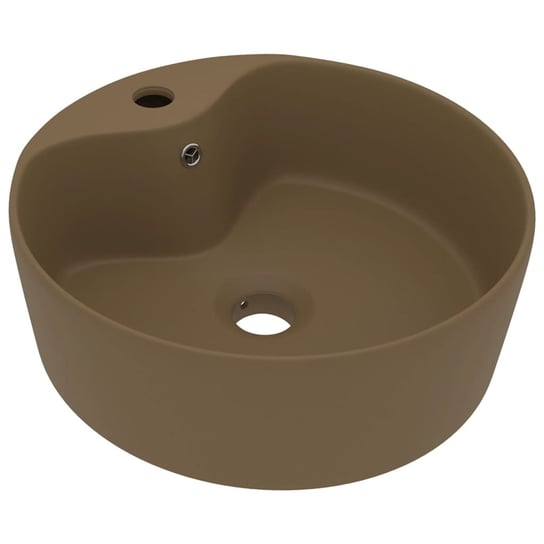 Okrągła umywalka ceramiczna 36x13cm, kremowa / AAALOE Inna marka