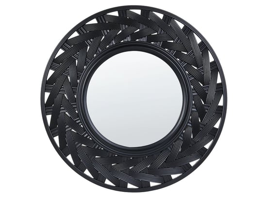 Okrągłe lustro ścienne ø 60 cm czarne TIERGA Beliani