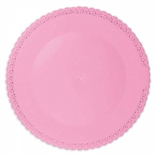 Okrągłe naczynie koronkowe 32 cm w kolorze różowym Inna marka