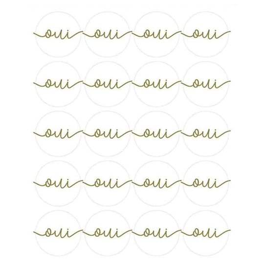 Okrągłe złote naklejki Yes - ARTEMIO - 300 naklejek - Do dekoracji ślubnych i imprez Youdoit
