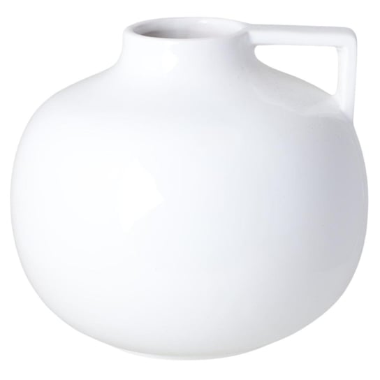 Okrągły, Biały Wazon Ceramiczny Barde 18 Cm Duwen