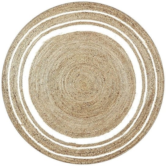 Okrągły dywanik LEYLIM w kolorze beżowo-białym, wymiary: 90x90 MANI TEXTILE
