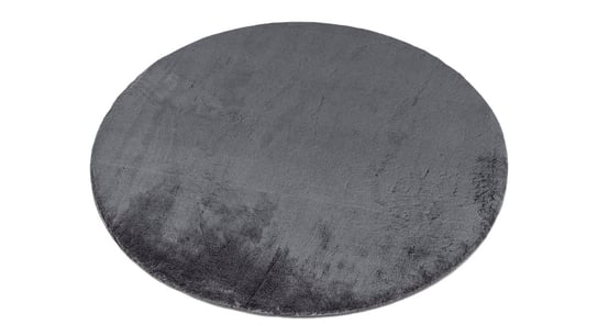 Okrągły Miękki Dywan Włochacz Mellow Anthracite 120Cm Komfort