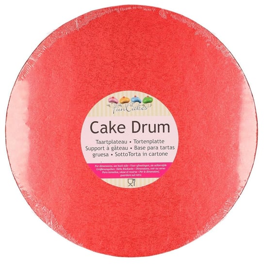 Okrągły podkład pod tort CZERWONY gruby FunCakes ø 30,5 cm Fun Cakes