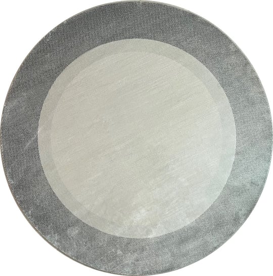 Okrągły Szary Dywan Klasyczny - LAYOR GREY BORDER 3297 200x200 cm CARPETS & MORE