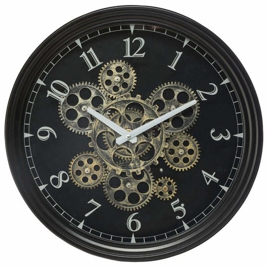 Okrągły zegar ścienny ATMOSPHERA, czarno-brązowy, 37 cm Atmosphera