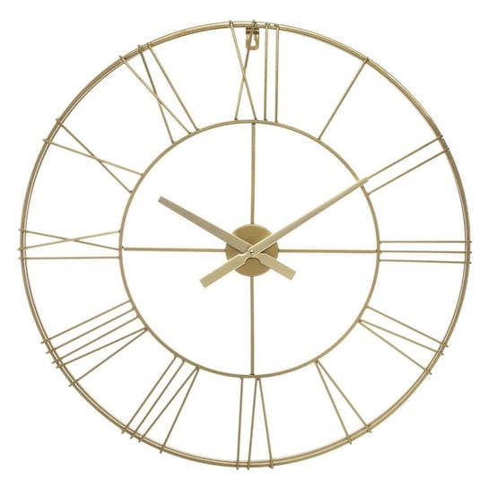 Okrągły zegar ścienny z metalu 3D, Ø 70 cm, złoty Atmosphera