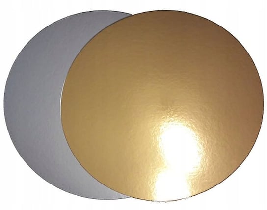 Okrągły Złoty Srebrny Podkład Pod Tort Ciasto 22Cm Inna marka