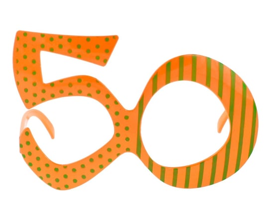 Okulary 50 urodziny, pomarańczowe GoDan