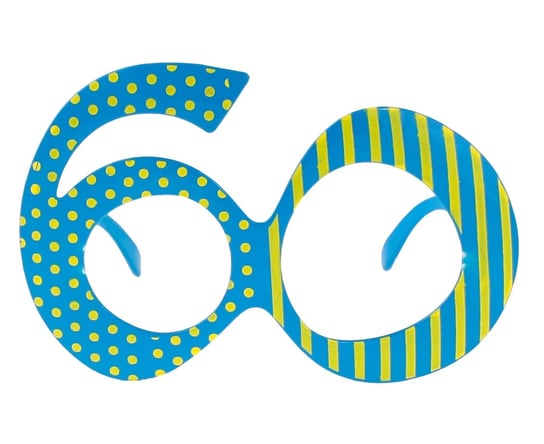 Okulary 60 urodziny, niebieskie GoDan