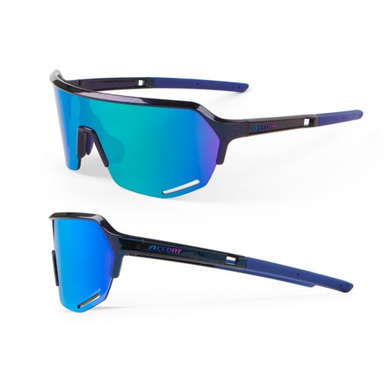 Okulary ACCENT Hero ultrafiolet - niebieskie soczewki PC: niebieskie lustrzane, różowe rozjaśniające Accent