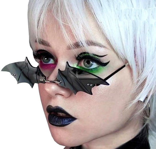 Okulary Bezramkowe Punk Retro Batman Nietoperz Edibazzar