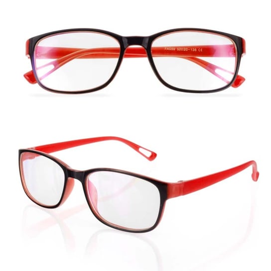 Okulary DELI korekcyjne czerwone, OK-DELI-CZRW Aleszale