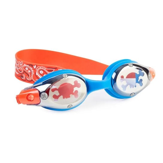 Okulary do pływania, Pirat, niebiesko-pomarańczowe, Bling2O Bling2o