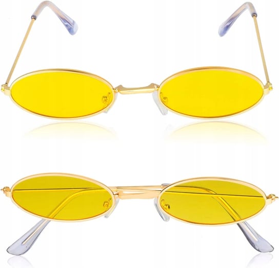Okulary lenonki przeciwsłoneczne metalowe łezki Edibazzar