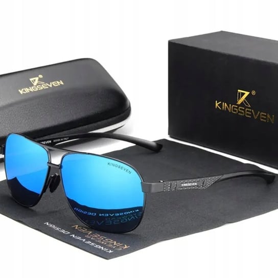 Okulary Męskie Przeciwsłoneczne Polaryzacyjne Kingseven Etui Zestaw Uv Kat 3 ZeeTech