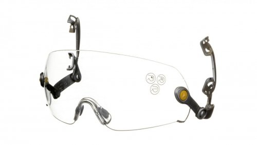 Okulary ochronne z poliwęglanu, bezbarwne, montowane do hełmu przemysłowego, Uv400, Ab*, Ar* FUEGOARIN DELTA PLUS
