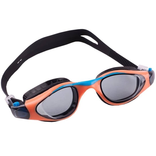 Okulary Pływackie Dla Dzieci Crowell Splash Czarno-Pomarańczowe Crowell