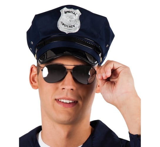 Okulary policjanta, czarne GODAN