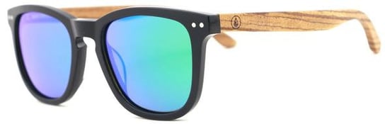 okulary przeciwsłoneczne Acetat wayfarer UV400 wood black/brown TWM