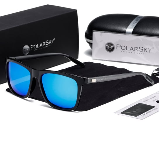 Okulary przeciwsłoneczne aluminiowe UV400 PolarSky w zestawie PolarSky