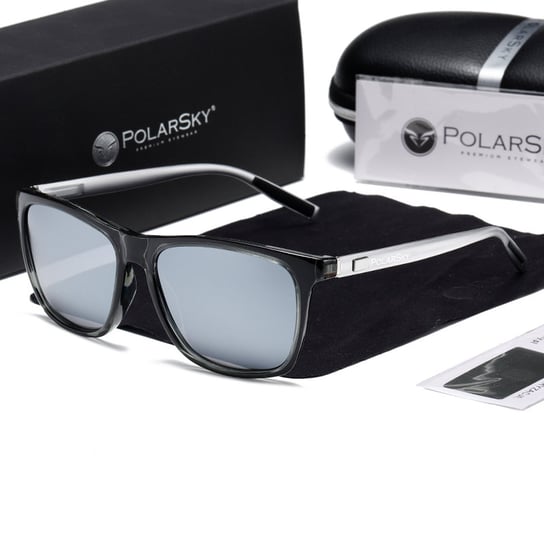 Okulary przeciwsłoneczne aluminiowe UV400 PolarSky w zestawie PolarSky