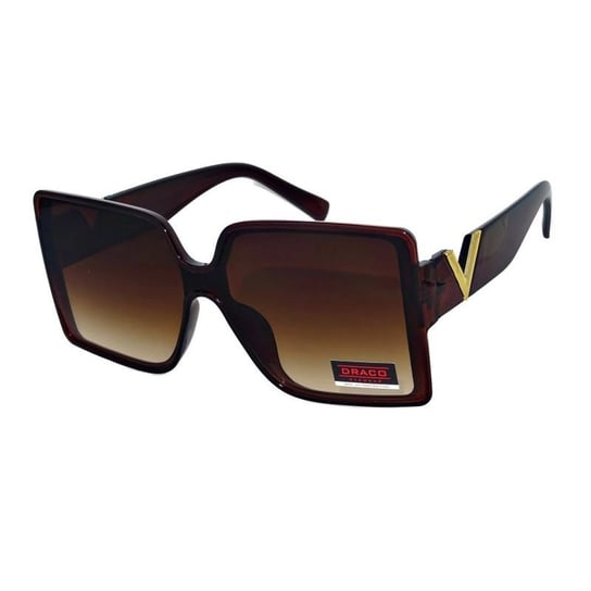 Okulary przeciwsłoneczne brązowe filtr UV400 Draco