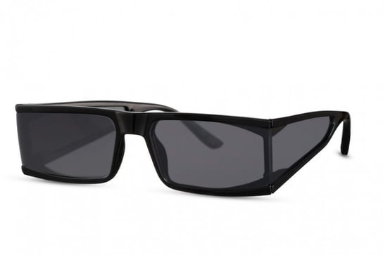 okulary przeciwsłoneczne damskie prostokątne kat.3 czarne/czarne (CWI1955 ) TWM
