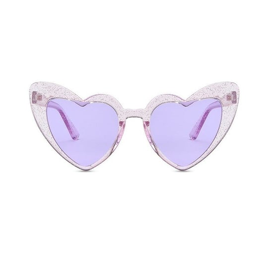 Okulary Przeciwsłoneczne Heart Glitter Violet Ok282Wz2 eCarla