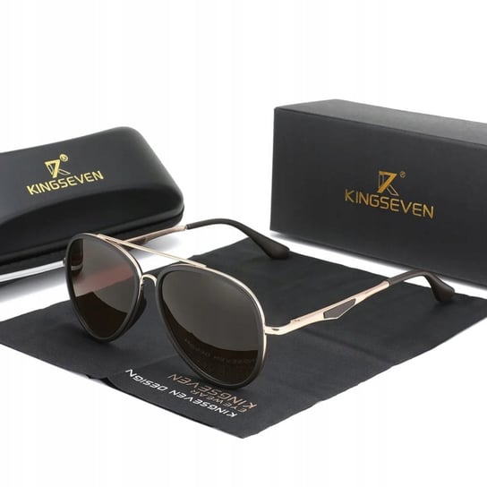 OKULARY PRZECIWSŁONECZNE KINGSEVEN UV400 PILOTKI SNM
