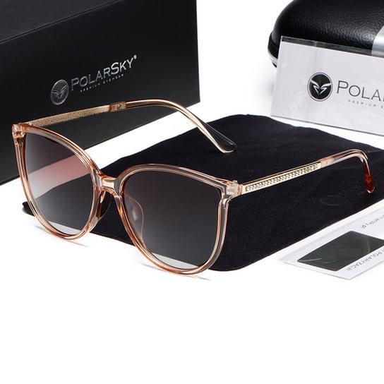 Okulary przeciwsłoneczne kocie z kryształkami PolarSky (245) PolarSky