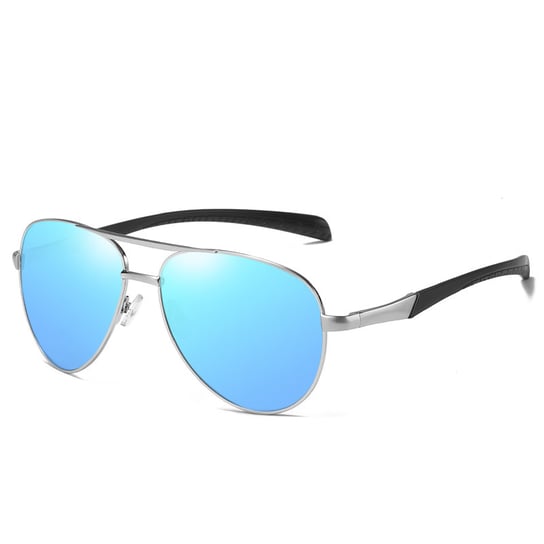 Okulary przeciwsłoneczne P8075 No.4 niebieskie/srebrne Mirai Optics