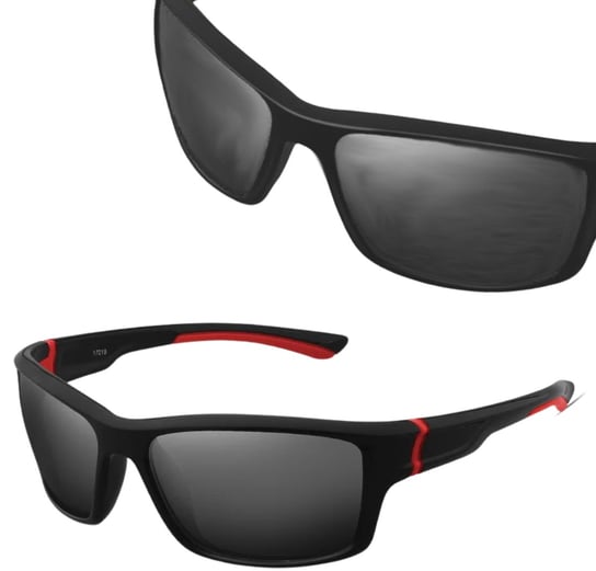 Okulary sportowe polaryzacyjne uniwersalne nerdy męskie czarne Edibazzar