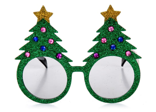 Okulary Świąteczne, Holly Jolly, Choinki Empik