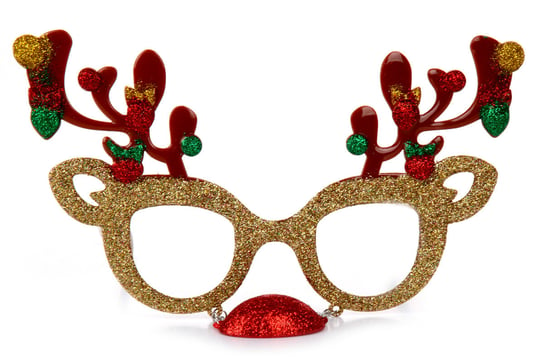 Okulary Świąteczne, Holly Jolly, Renifer, Nos na Łańcuchu Empik