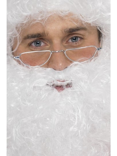 Okulary Świętego Mikołaja, srebrne, rozmiar uniwersalny Smiffys