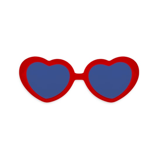 Okulary w kształcie serc czerwone czarne 15cm Inna marka