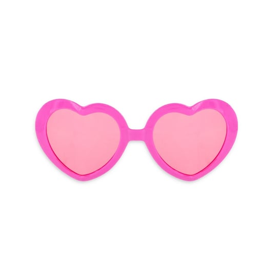 Okulary w kształcie serc jaskrawo różowe 15cm Inna marka