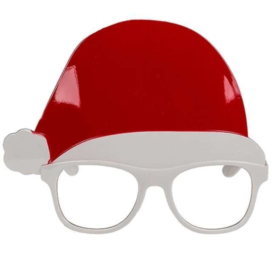 Okulary z czapką Świętego Mikołaja, 15x14 cm OOTB