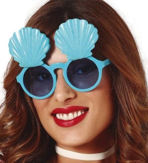 Okulary Z Muszlami Niebieskie Guirca