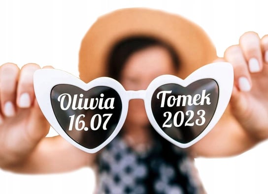 Okulary Z Naklejkami Na Wesele Ślub Hit Trend /Naklejkiozdobne.Pl NaklejkiOzdobne