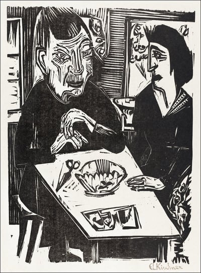 Old and Young Woman, Ernst Ludwig Kirchner - plakat 59,4x84,1 cm Galeria Plakatu