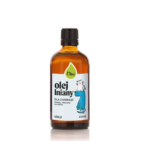 Olej lniany dla zwierząt Olini 100 ml Olini