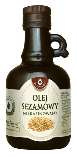 Olej sezamowy nierafinowany, suplement diety, 250 ml Oleofarm