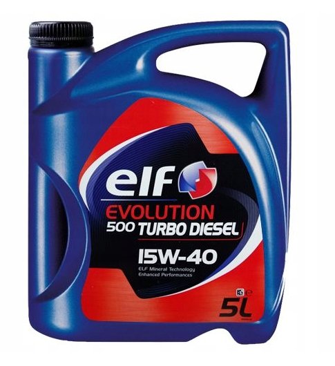 Olej silnikowy ELF Evolution 500 Turbo Diesel, 15W40, 5L ELF