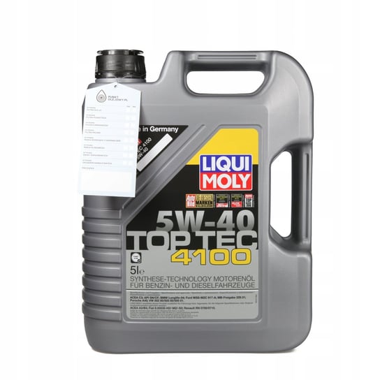 Olej silnikowy LIQUI MOLY MOLY TOP TEC 4100, 5W40, 5L LIQUI MOLY