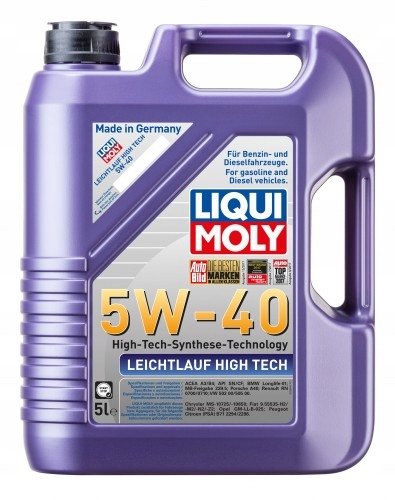 Olej silnikowy LIQUI MOLYLEICHTLAUF HIGHT TECH 2328, 5W40, 5L LIQUI MOLY