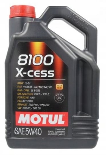 Olej silnikowy MOTUL 8100 X-CESS, 5W40, 4L MOTUL