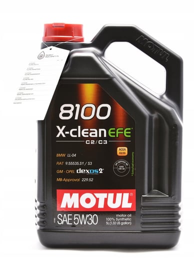 Olej silnikowy MOTUL 8100 X-CLEAN EFE +, 5W30, 5L MOTUL
